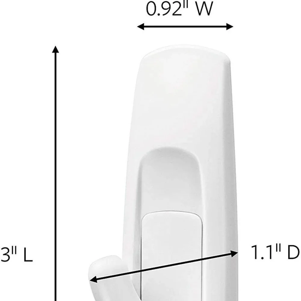 Command General Purpose Hooks Medium 3 lb Cap White 2 Hooks and 4 Strips/Pack - Picture 7 of 7